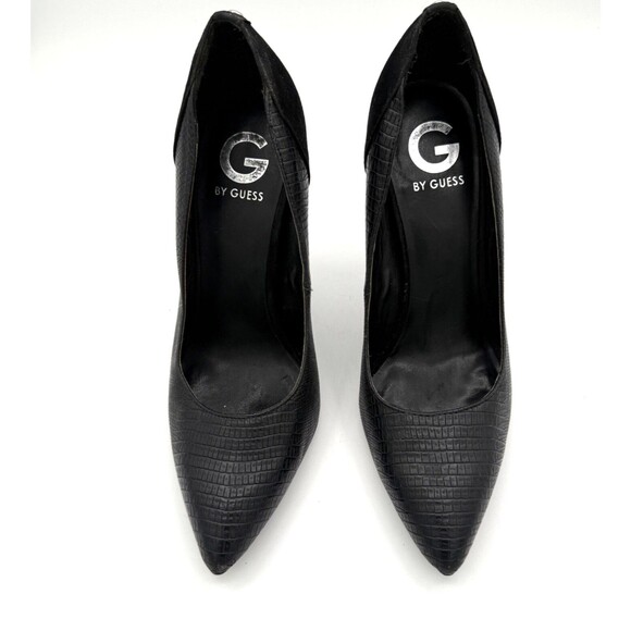 G By Guess Classic Pump Platform Heels Shoes Black Snakeskin  Women's 8.5 M - Picture 1 of 7